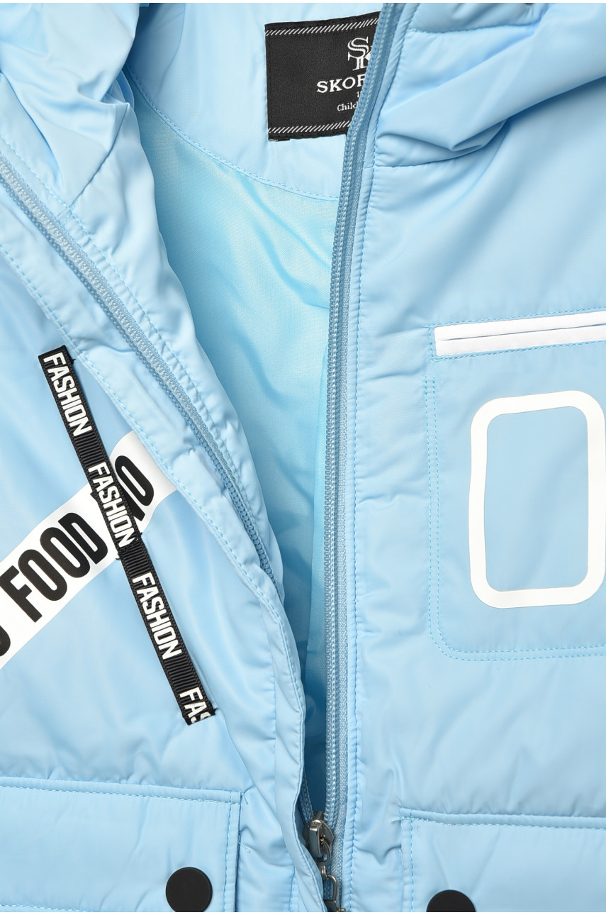Куртка детская для девочки демисезонная голубого цвета 2079 207950