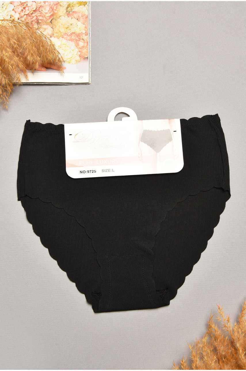 Трусы женские полубатальные черного цвета 9725 207952