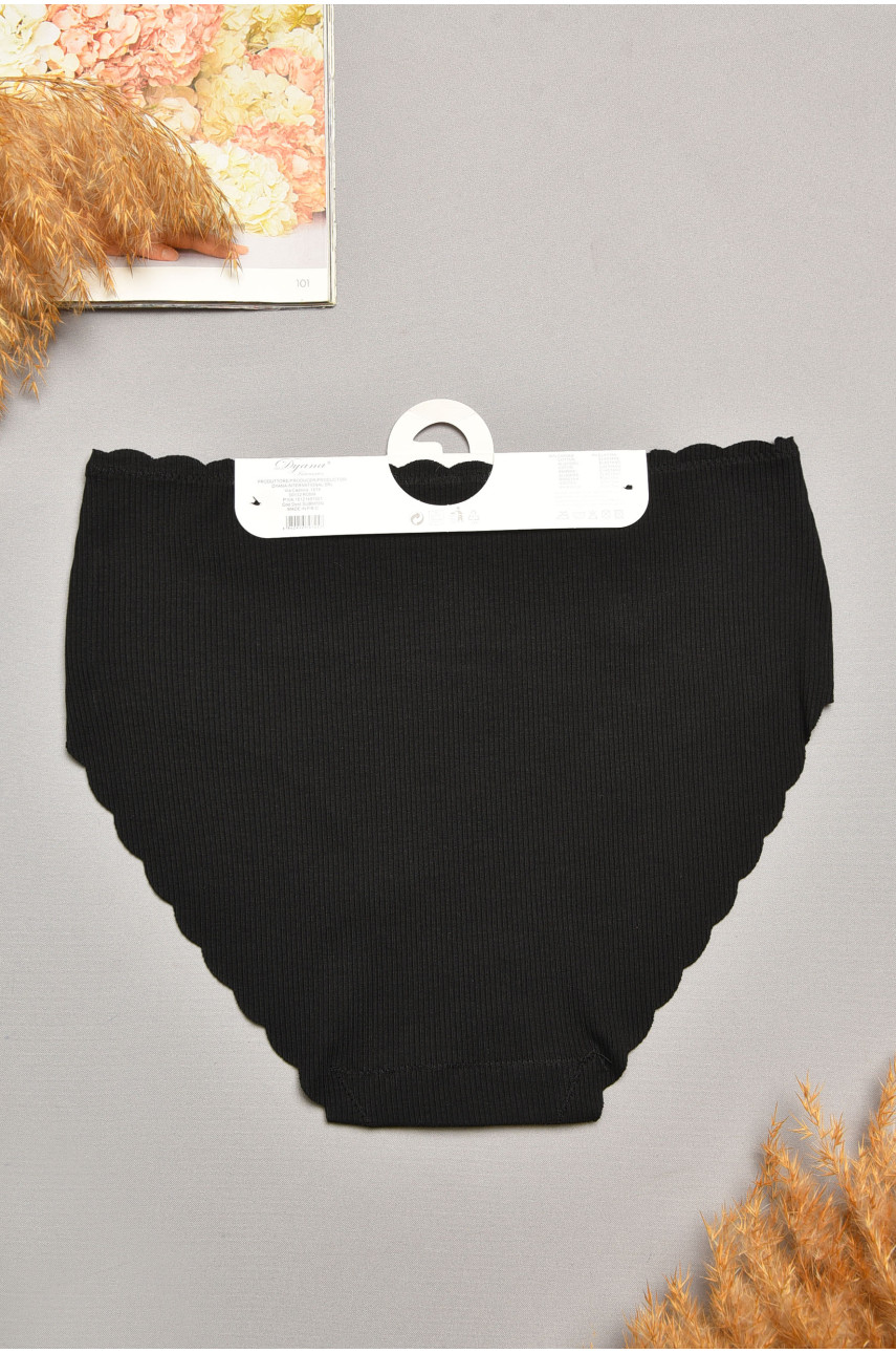 Трусы женские полубатальные черного цвета 9725 207952