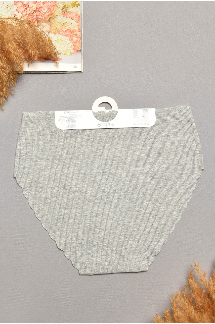 Трусы женские полубатальные светло-серого цвета 9725 207953