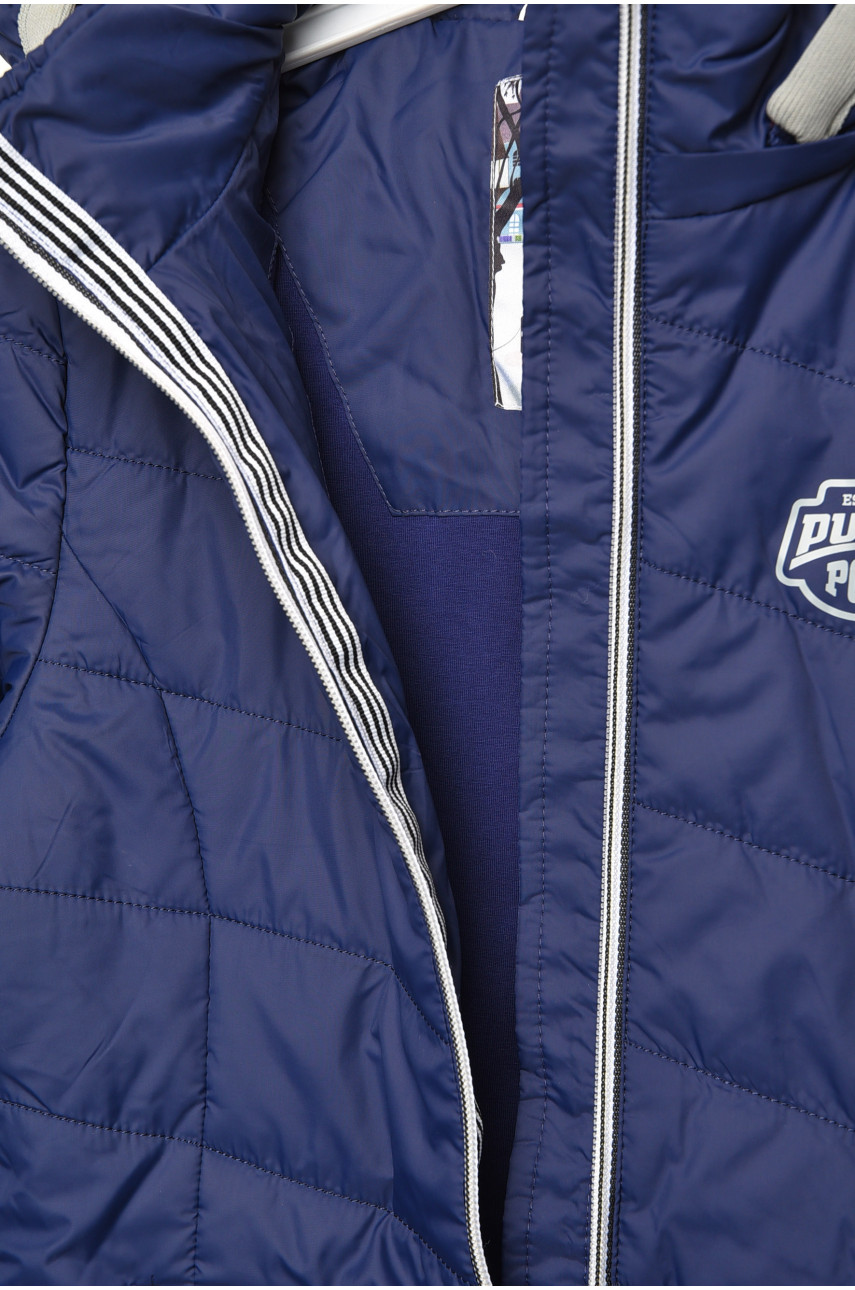 Куртка детская для мальчика демисезонная синего цвета 316 207954