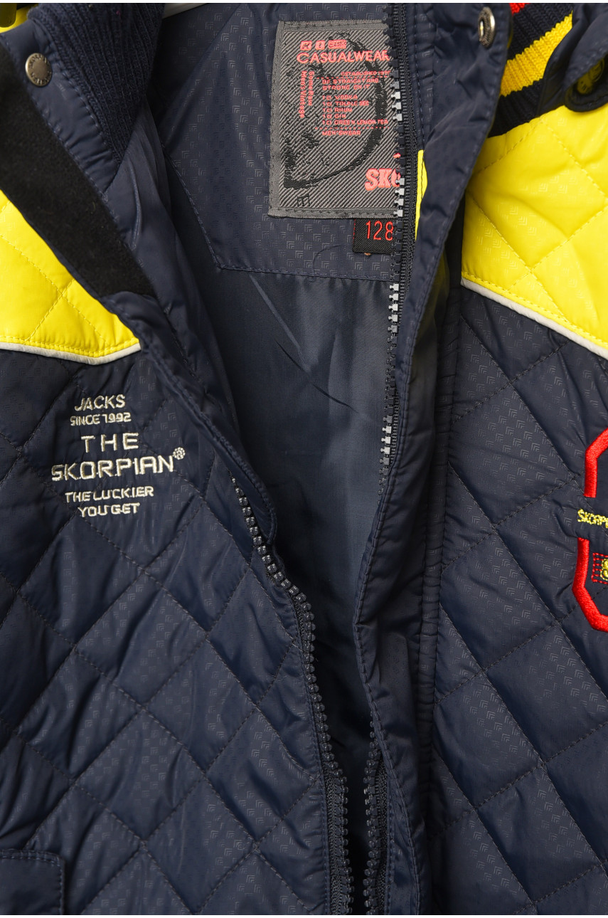 Куртка детская для мальчика демисезонная синего цвета 8111 207956