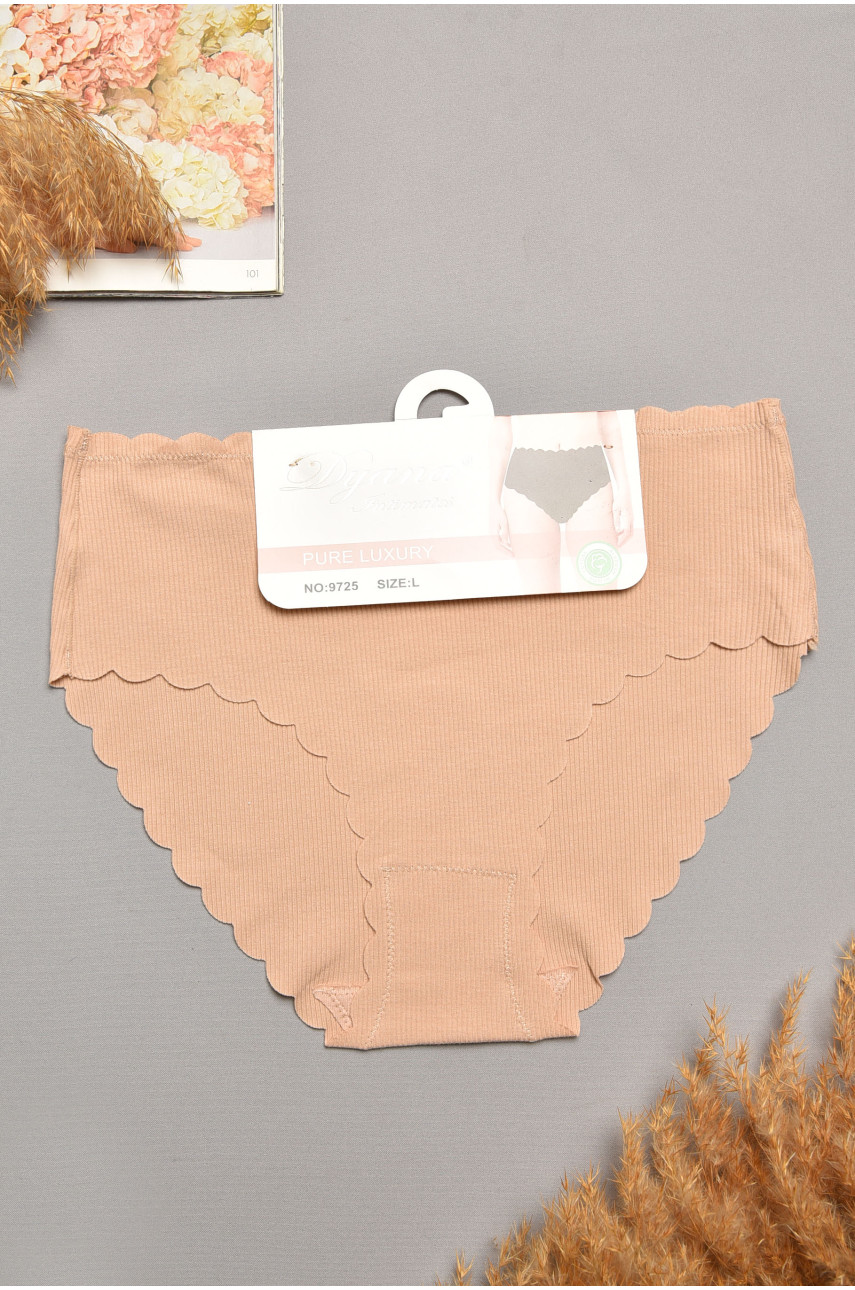 Трусы женские полубатальные бежевого цвета 9725 207957