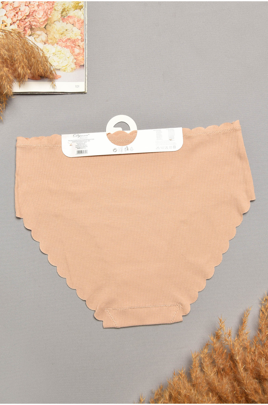 Трусы женские полубатальные бежевого цвета 9725 207957