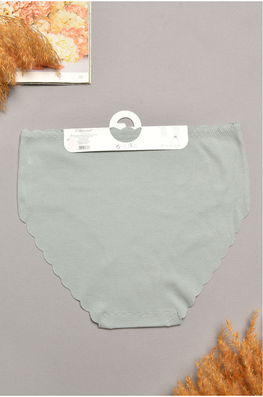 Трусы женские полубатальные серого цвета 9725 207958