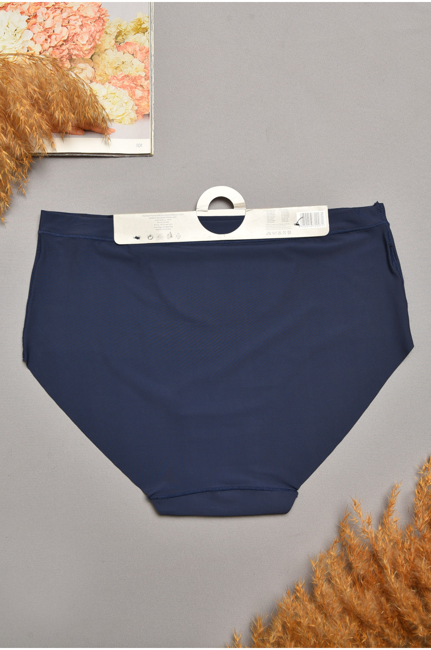 Трусы женские полубатальные синего цвета 38294 207959