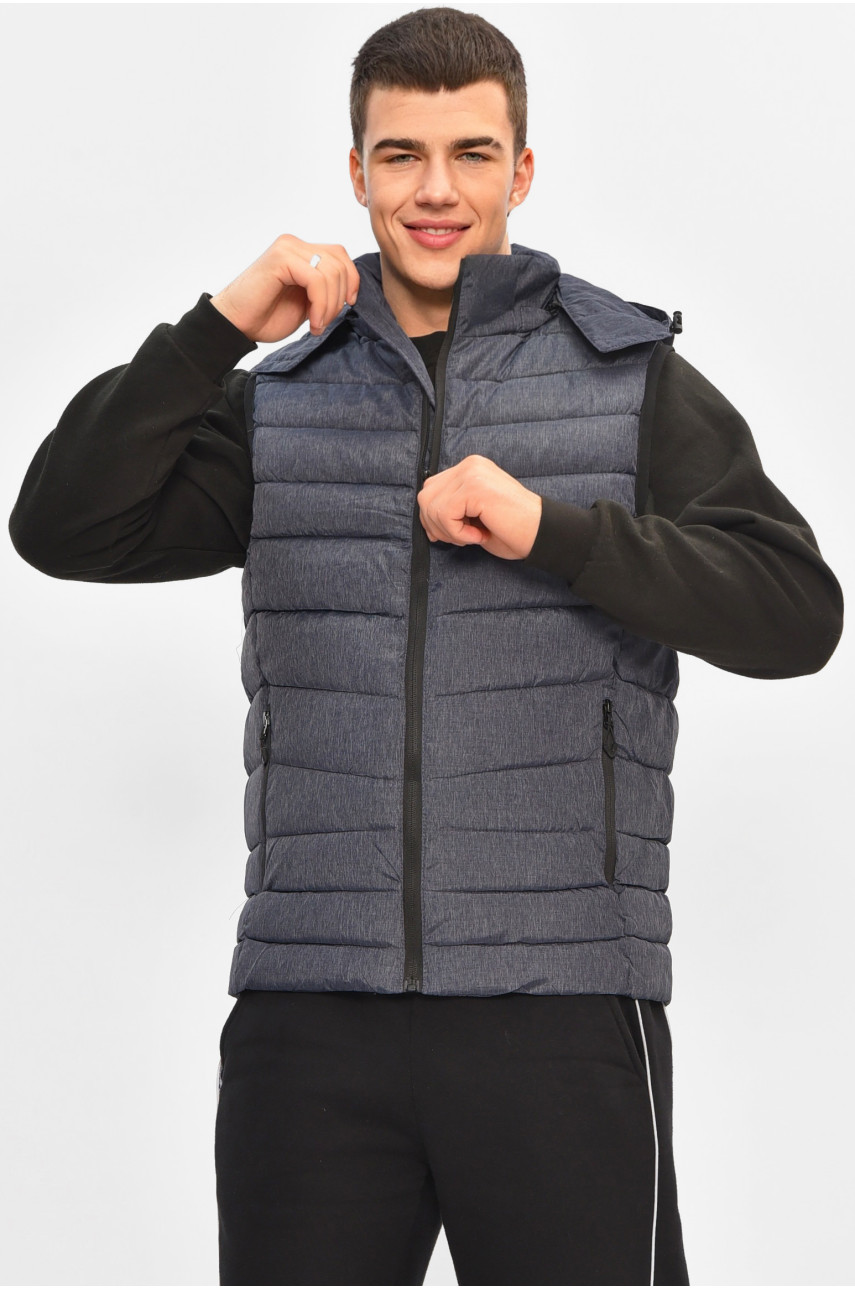 Жилетка мужская демисезонная тёмно-синего цвета 2322 207960