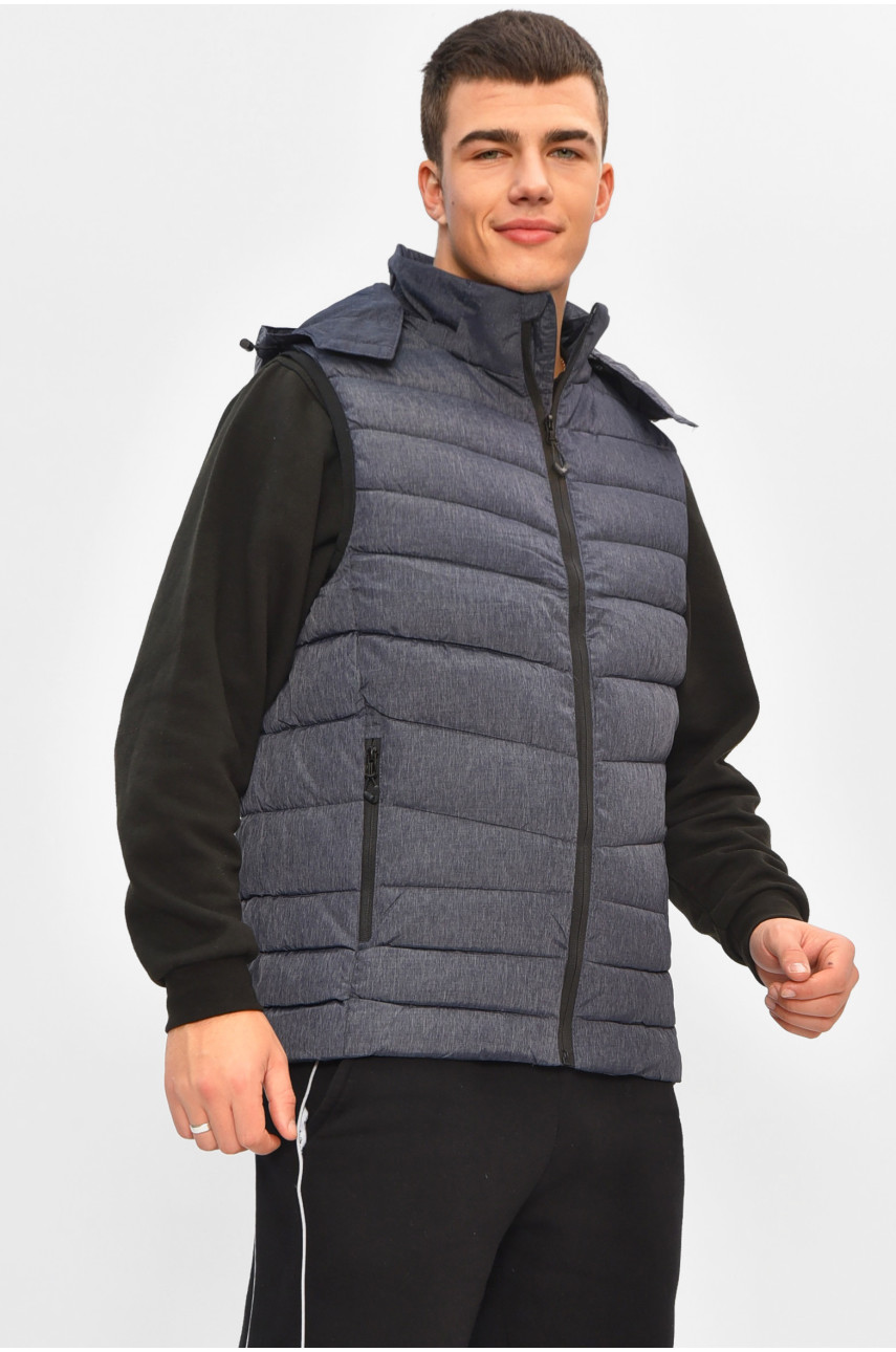 Жилетка мужская демисезонная тёмно-синего цвета 2322 207960