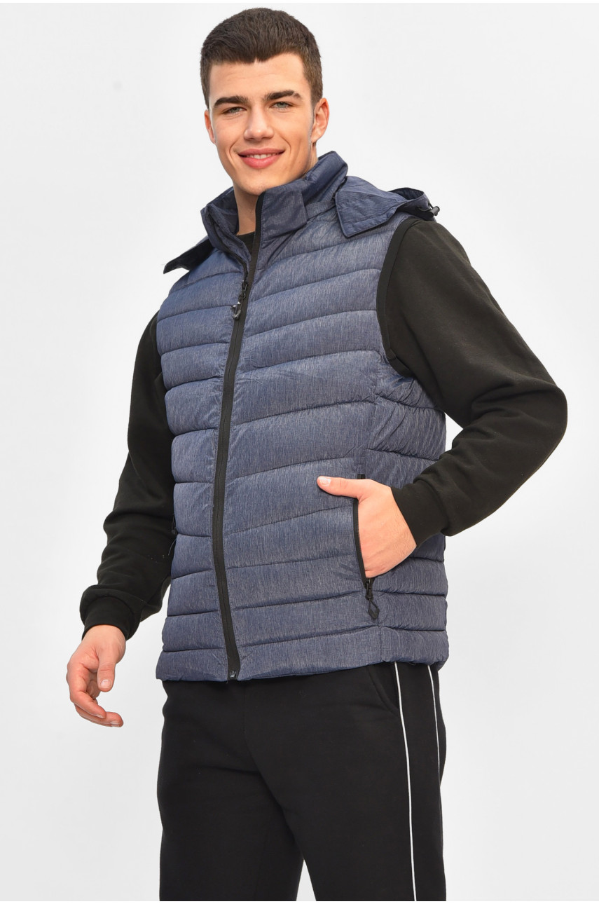 Жилетка мужская демисезонная синего цвета 2322 207961