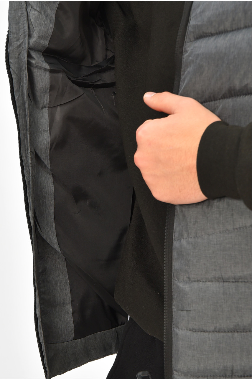 Жилетка мужская демисезонная тёмно-серого цвета 2322 207962