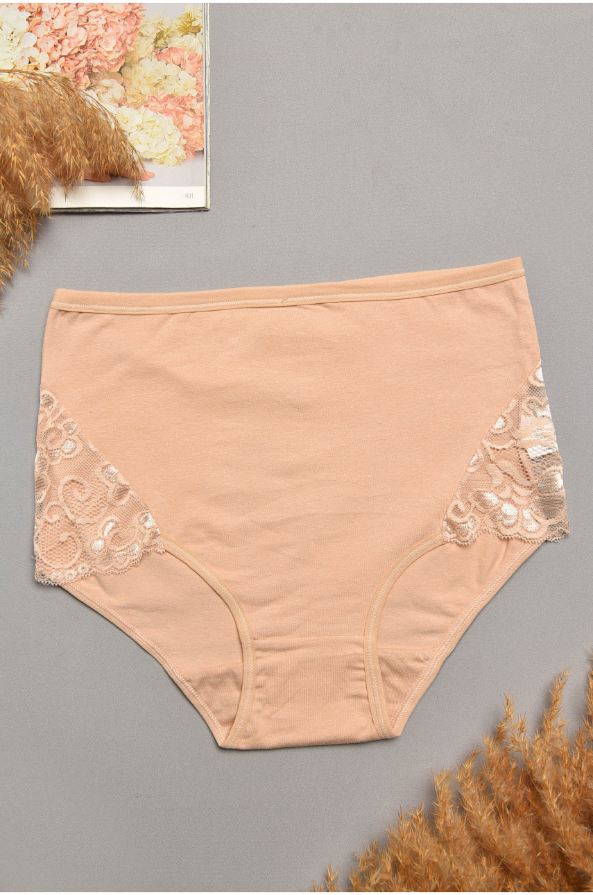 Трусы женские полубатальные бежевого цвета 097 207970