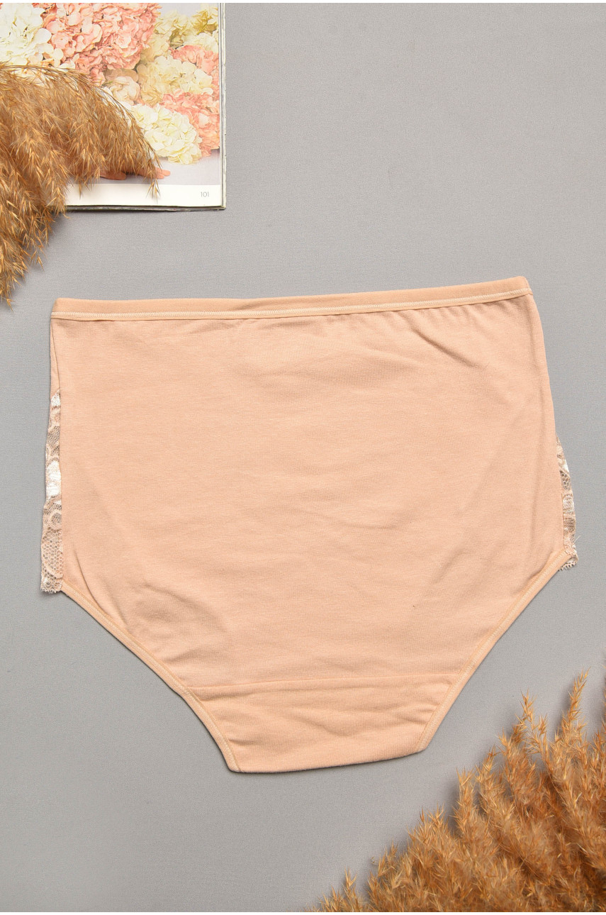 Трусы женские полубатальные бежевого цвета 097 207970
