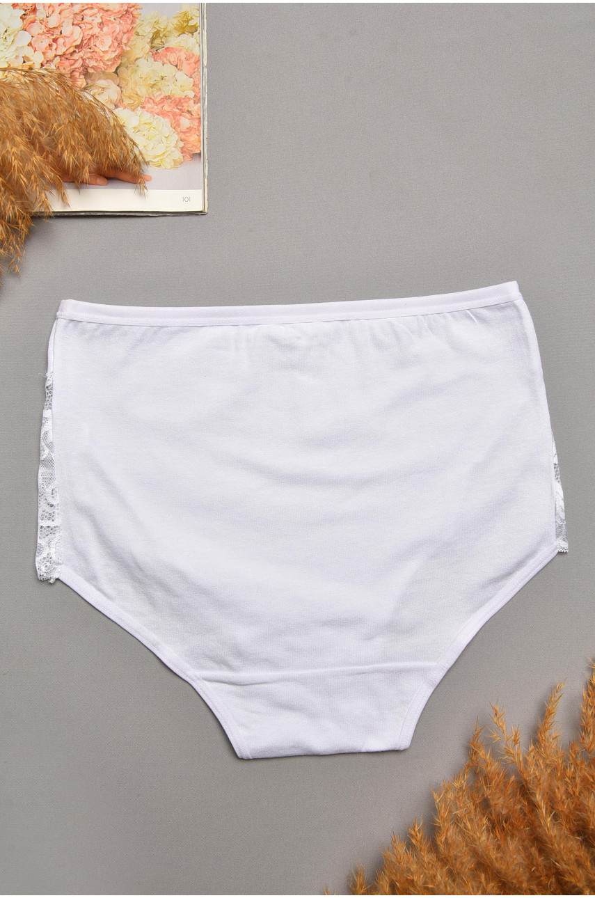 Трусы женские полубатальные белого цвета 097 207971