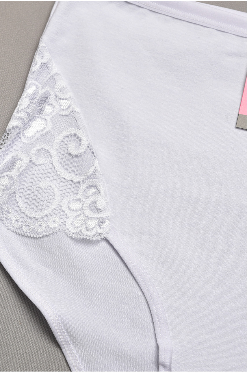 Трусы женские полубатальные белого цвета 097 207971