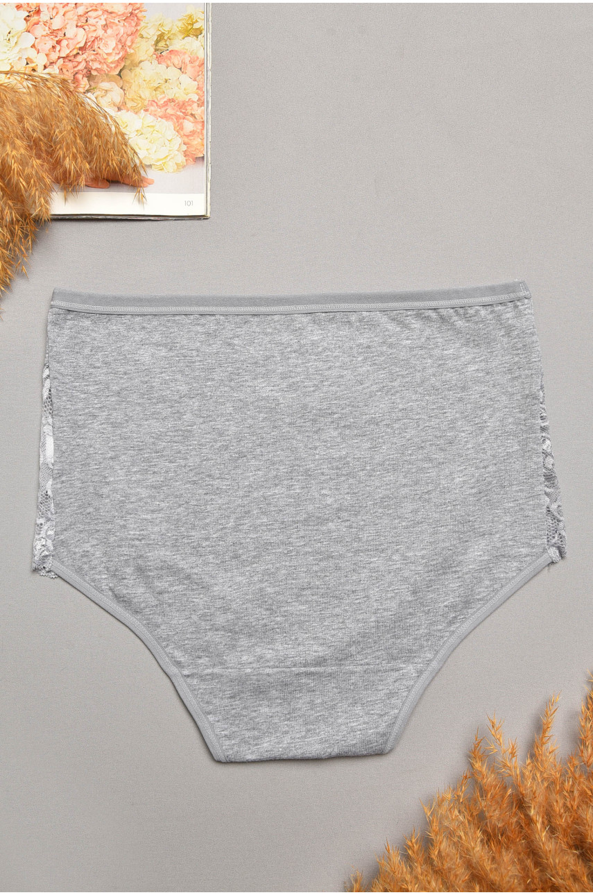 Трусы женские полубатальные серого цвета 097 207972