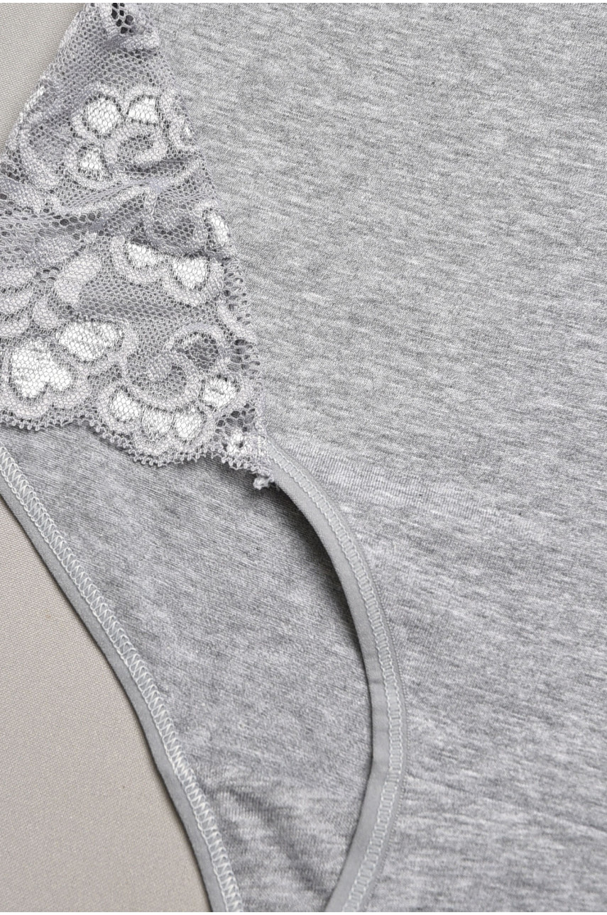 Трусы женские полубатальные серого цвета 097 207972