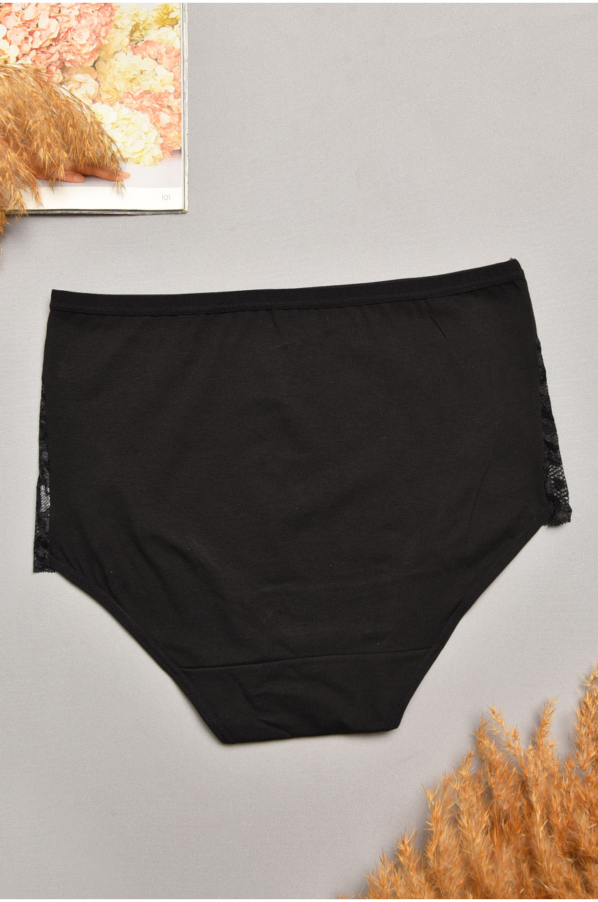 Трусы женские полубатальные черного цвета 097 207973