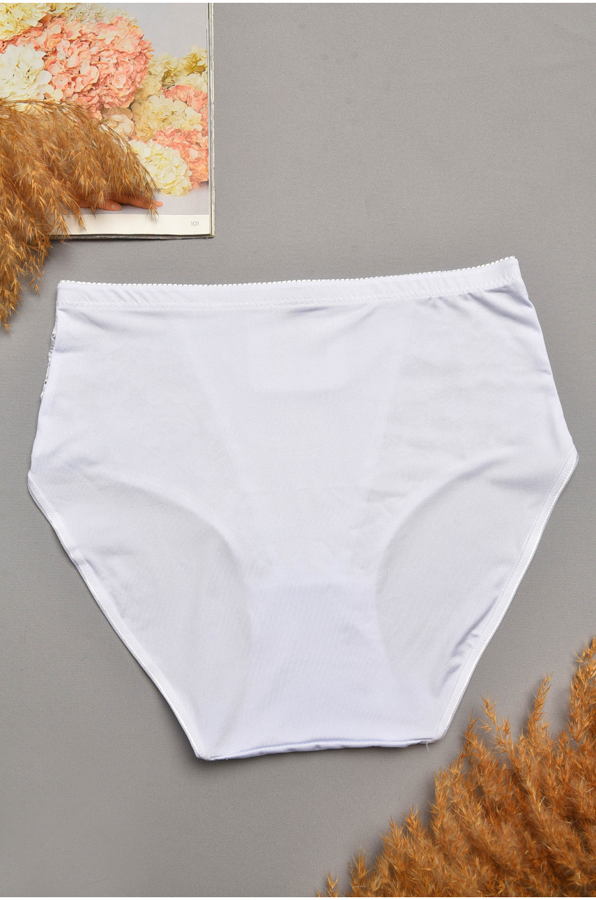 Трусы женские полубатальные белого цвета 1869 207975