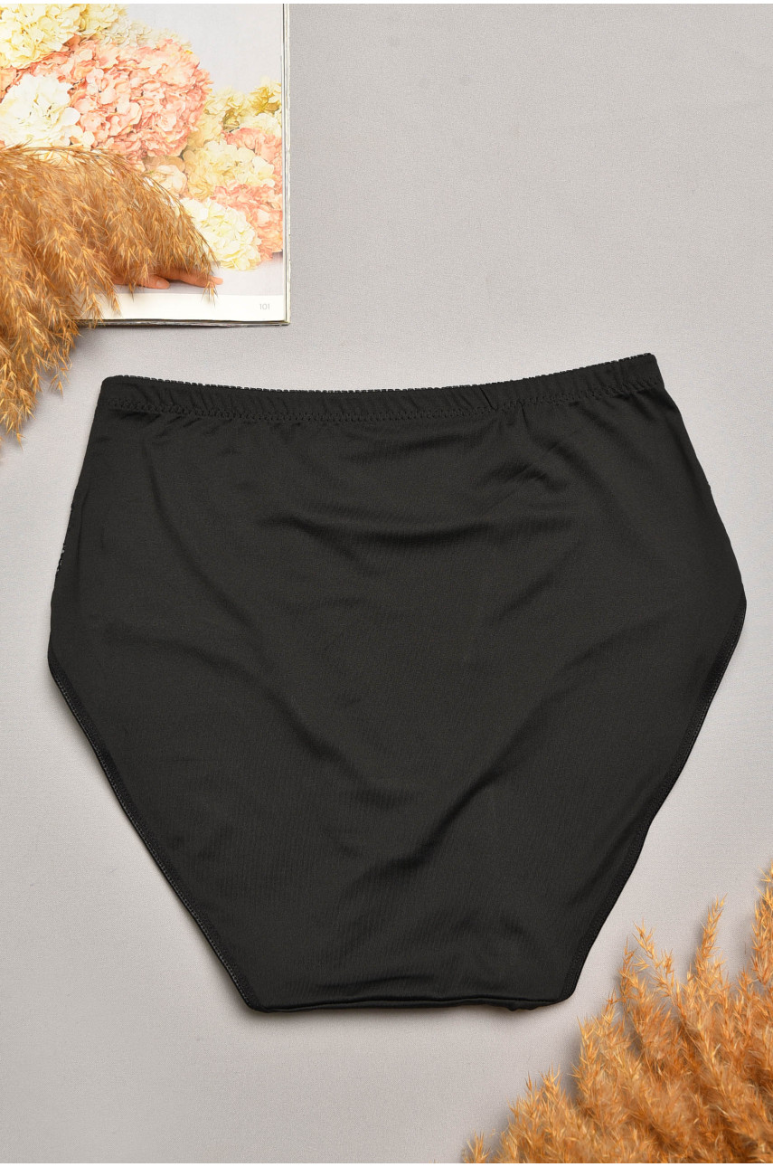 Трусы женские полубатальные черного цвета 1869 207979