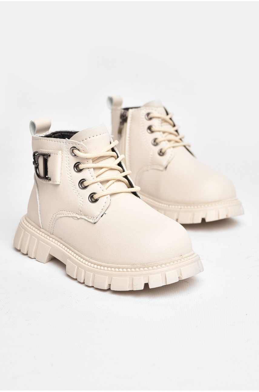 Ботинки детские для девочки еврозима молочного цвета G8020-11 207995