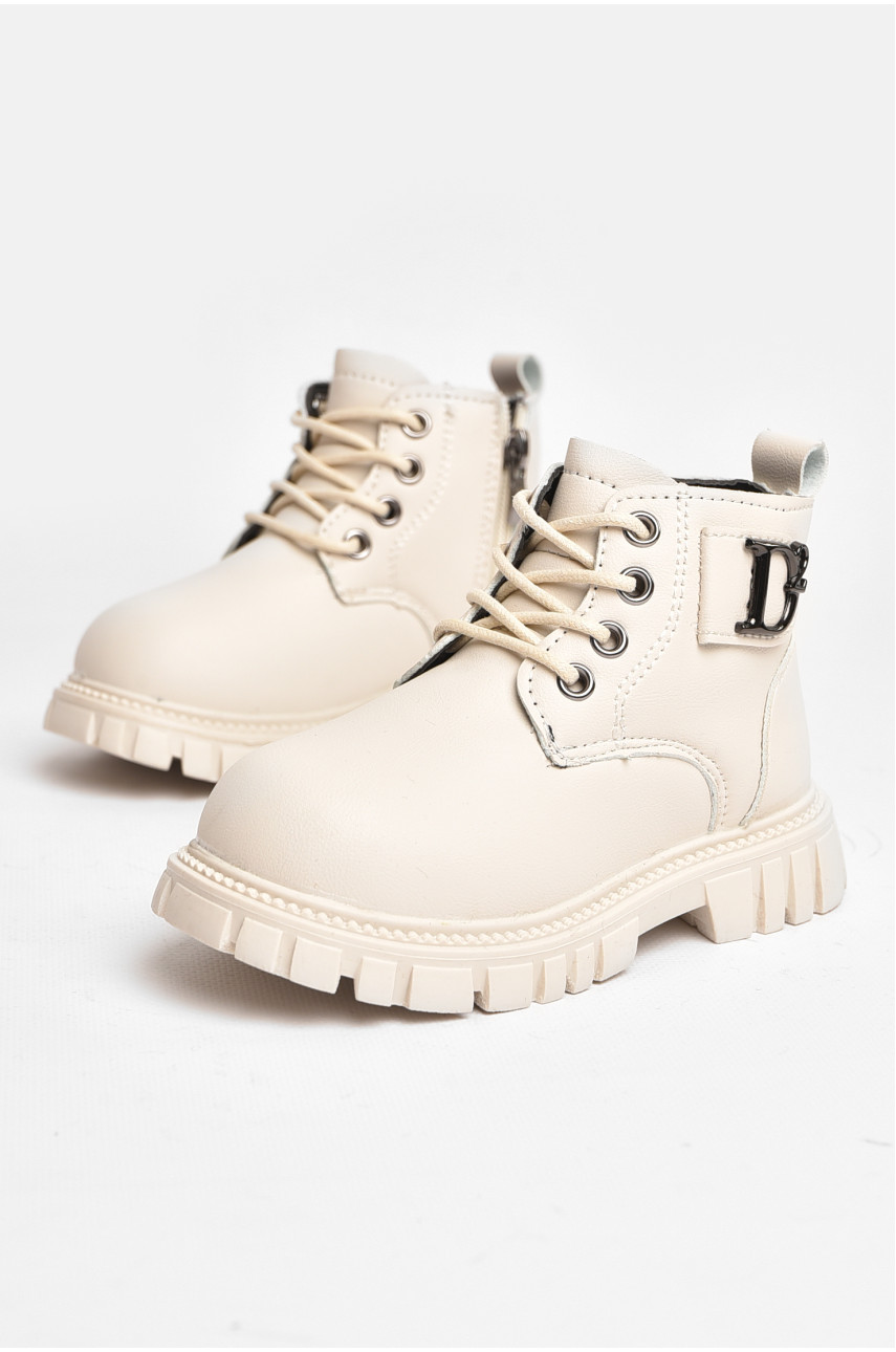 Ботинки детские для девочки еврозима молочного цвета G8020-11 207995
