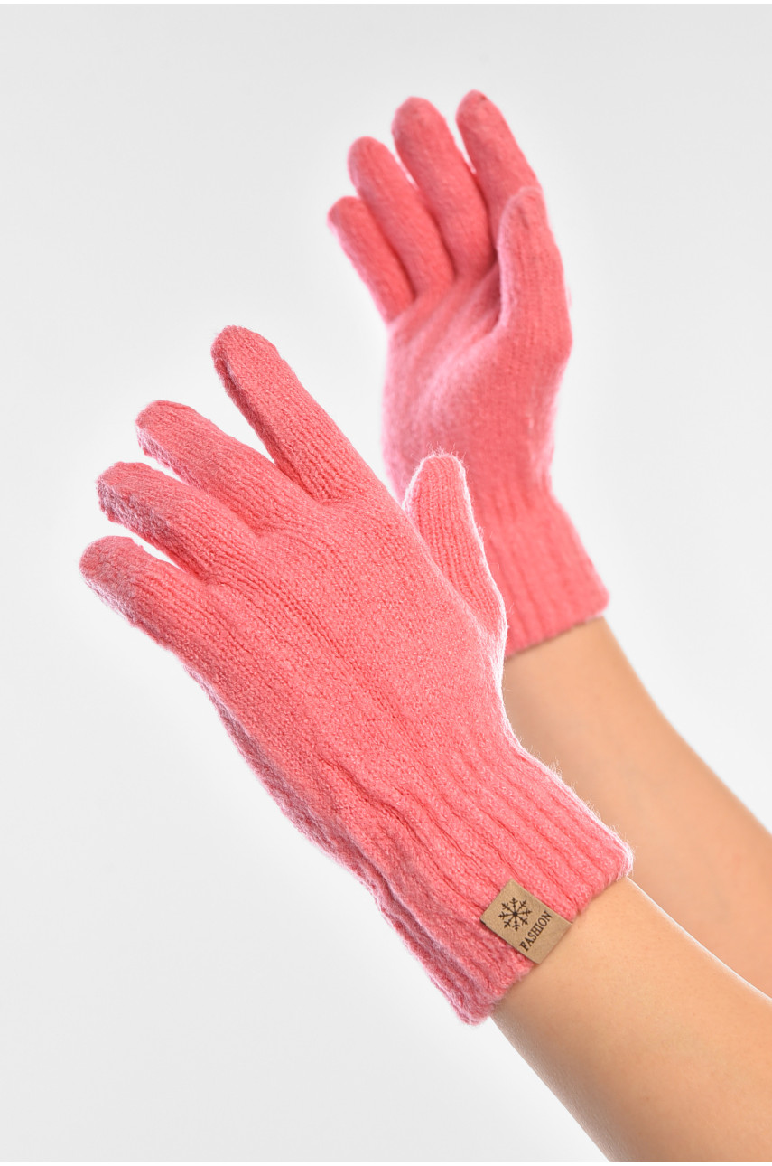 Перчатки женские трикотажные розового цвета 3842 208003