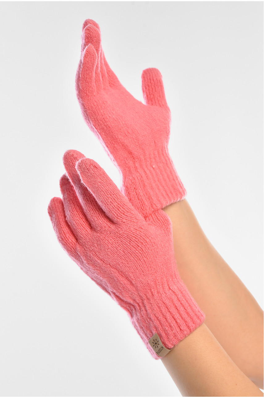 Перчатки женские трикотажные розового цвета 3842 208003