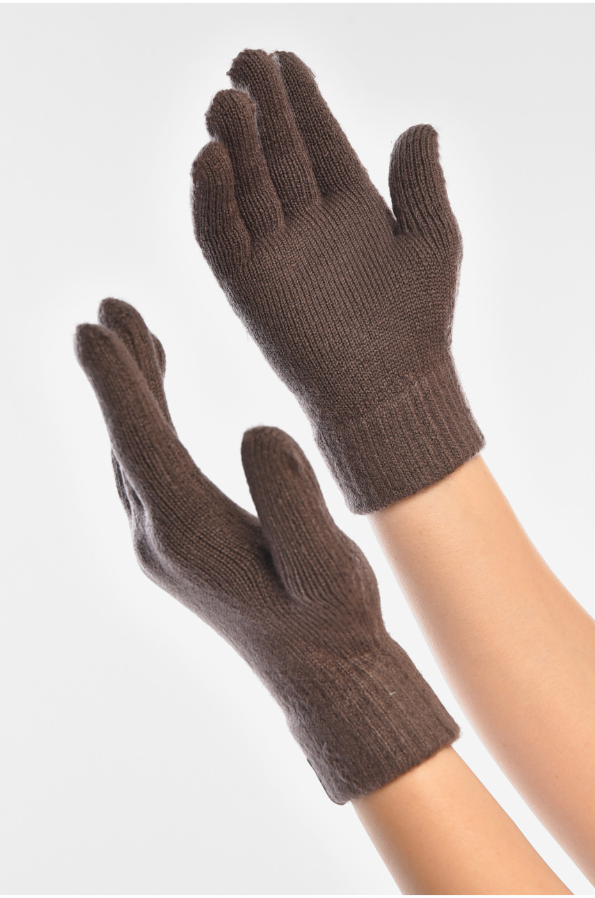 Перчатки женские трикотажные тёмно-сиреневого цвета 3842 208006