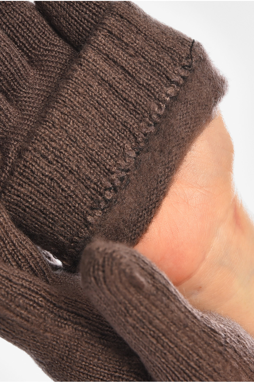 Перчатки женские трикотажные тёмно-сиреневого цвета 3842 208006