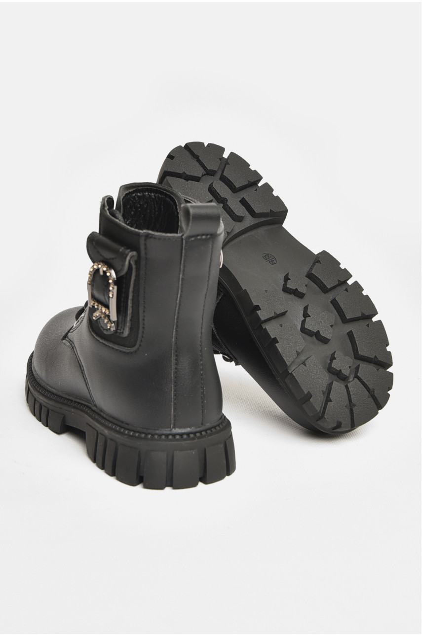 Ботинки детские для девочки еврозима черного цвета 803В-1 208007