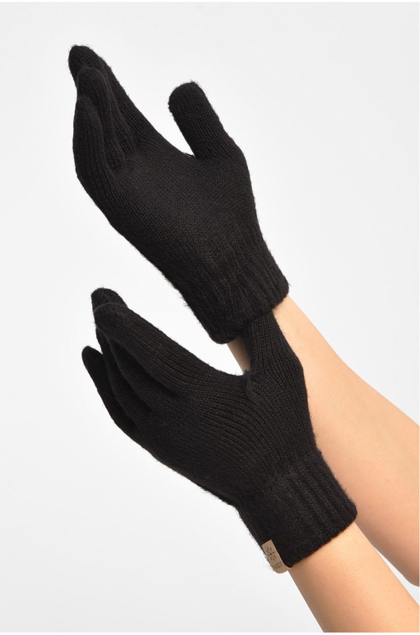 Перчатки женские трикотажные черного цвета 3842 208008