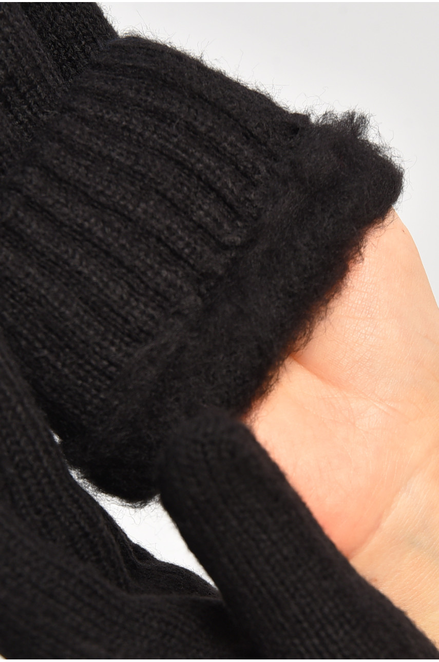 Перчатки женские трикотажные черного цвета 3842 208008