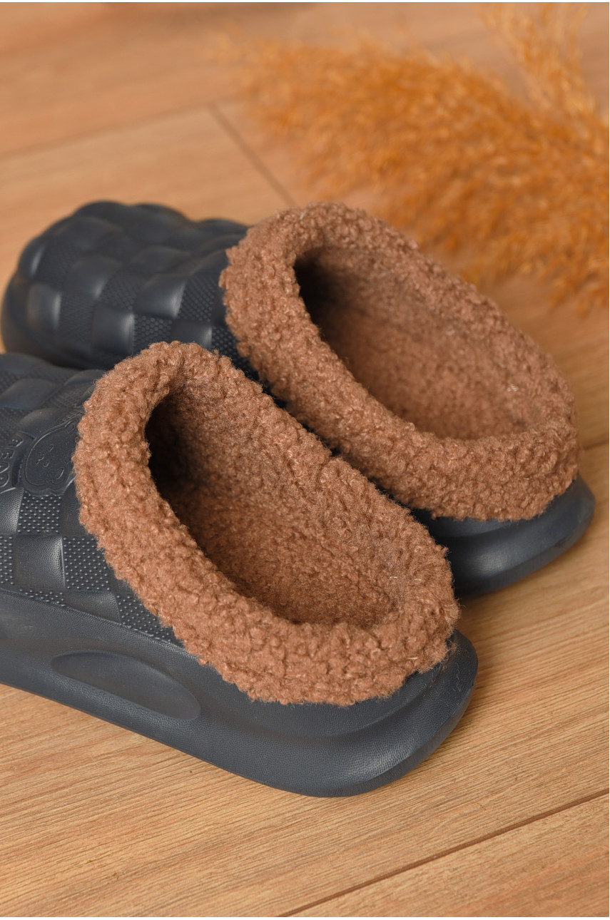 Галоши без задника утепленные темно-синего цвета 604 208028 Галоши без задника утепленные темно-синего цвета 604 208028