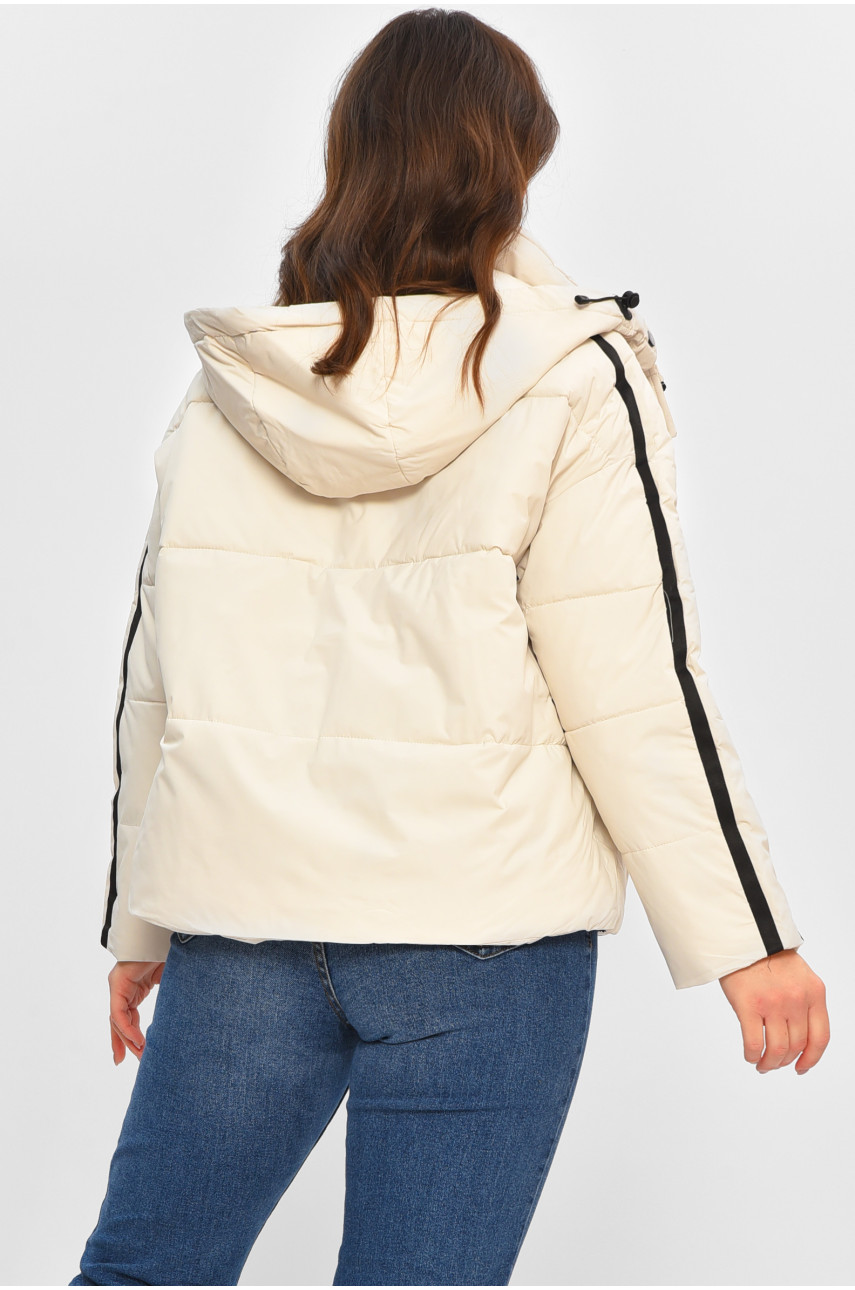 Куртка женская демисезонная белого цвета 866 208029 Куртка женская демисезонная белого цвета 866 208029