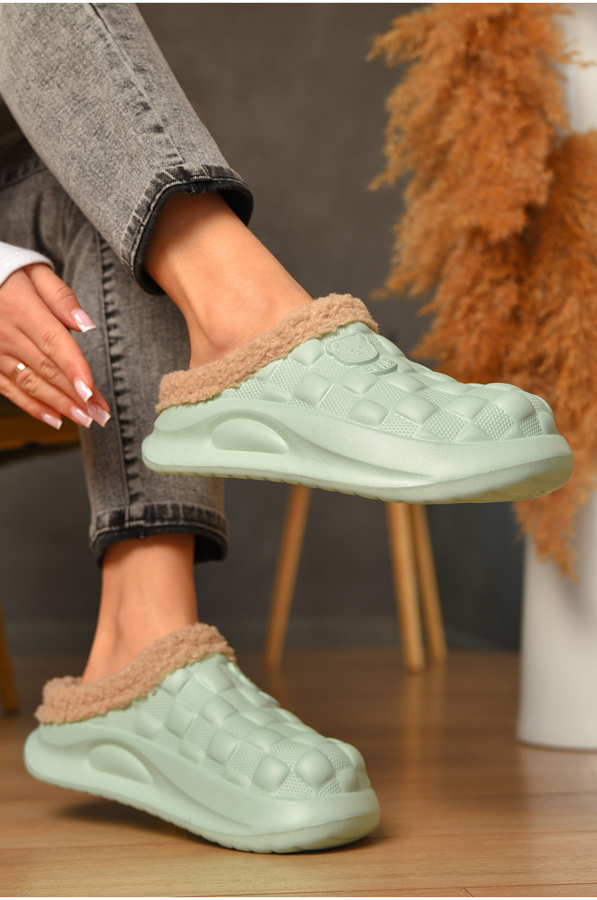 Галоши без задника утепленные мятного цвета 604 208033