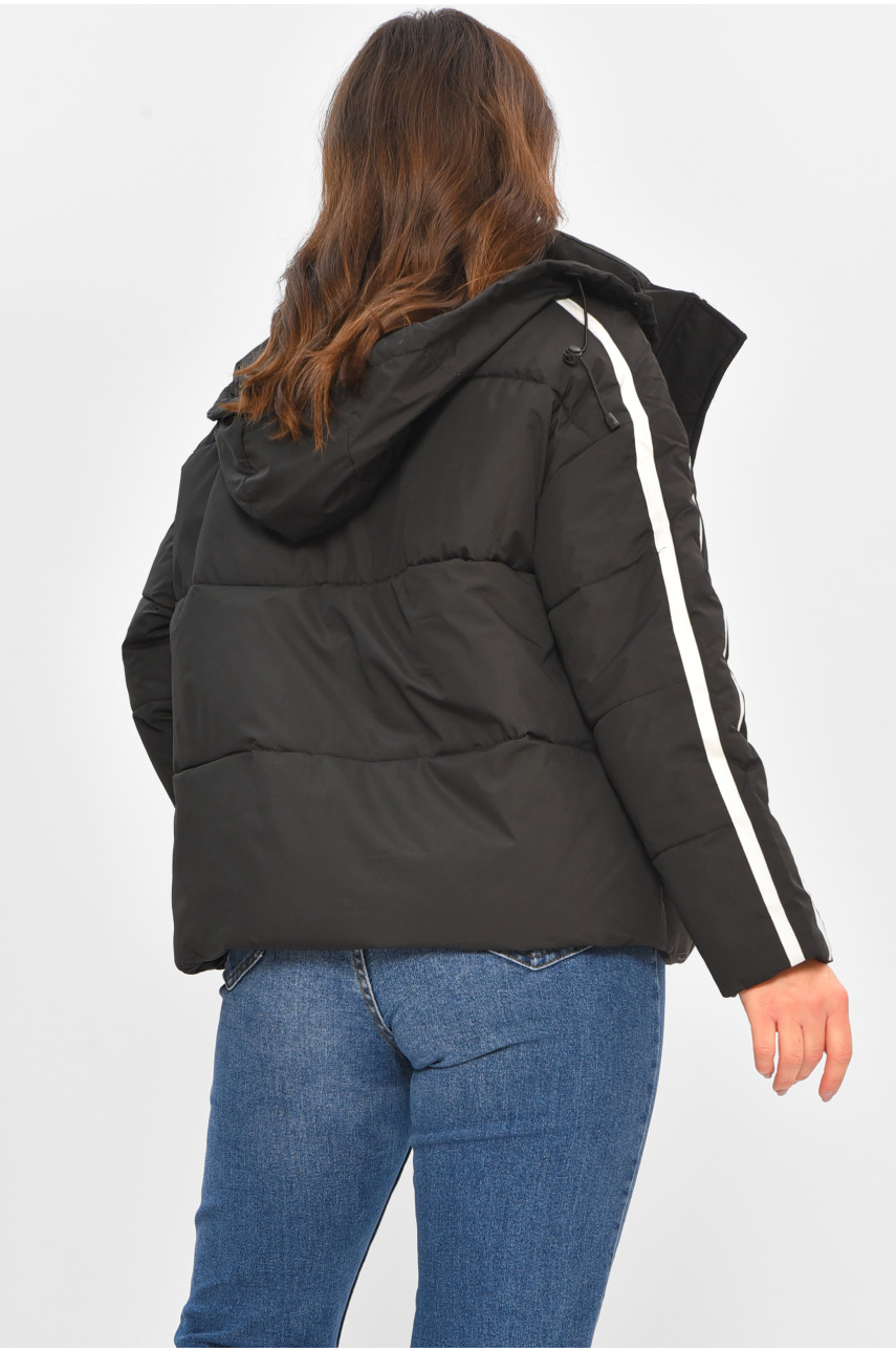 Куртка жіноча демісезонна чорного кольору 866 208036