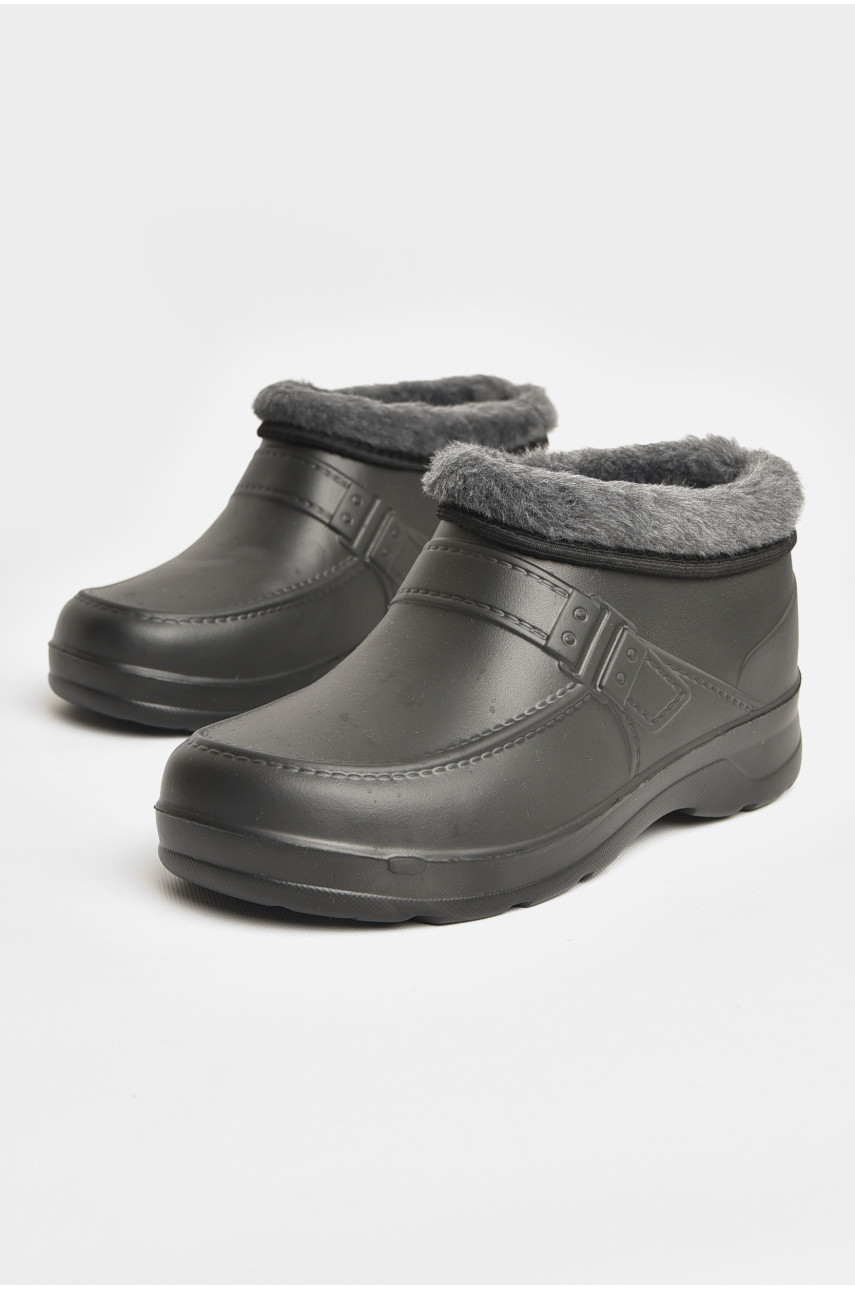 Галоши мужские на меху черного цвета ГП-29 208038