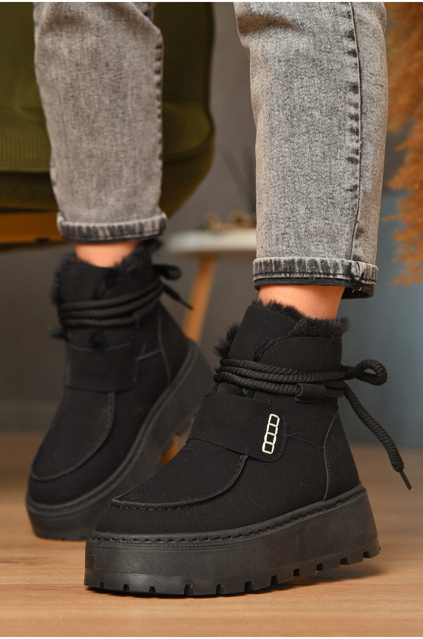 Угги женские на меху черного цвета СМ-7 208046