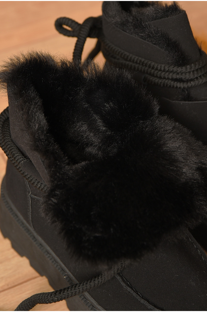 Уггі жіночі на хутрі чорного кольору СМ-7 208046