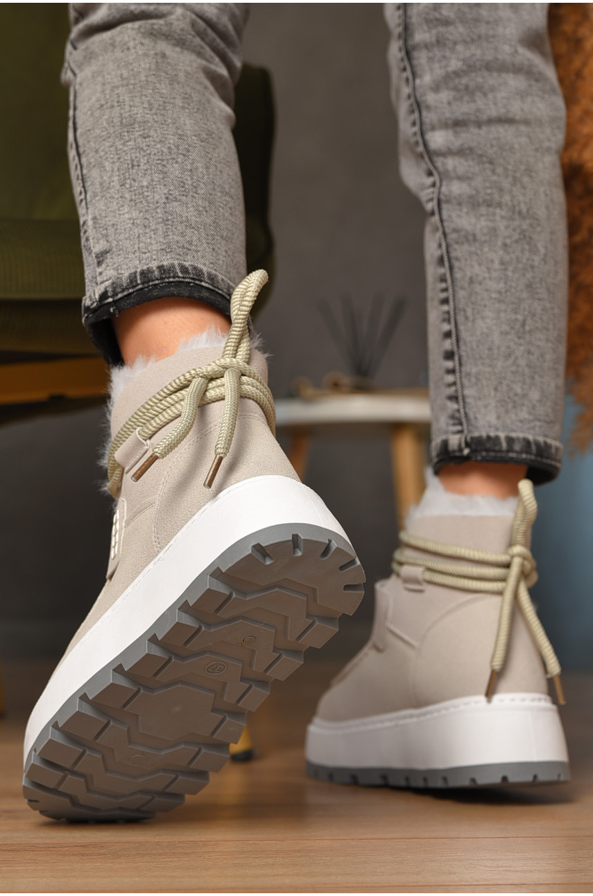 Уггі жіночі на хутрі світло-сірого кольору СМ-7 208047