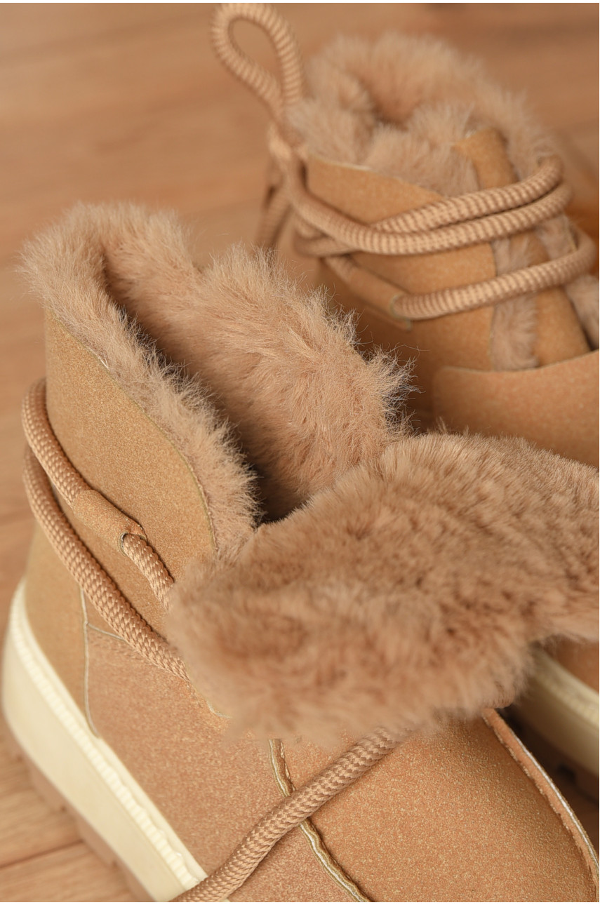 Угги женские на меху бежевого цвета СМ-7 208048
