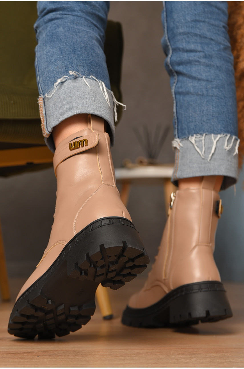 Ботинки женские зимние бежевого цвета Z 6-3 208051