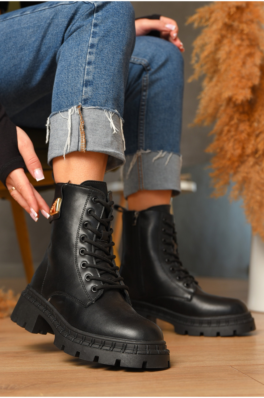 Ботинки женские зимние черного цвета Z 8-1 208052