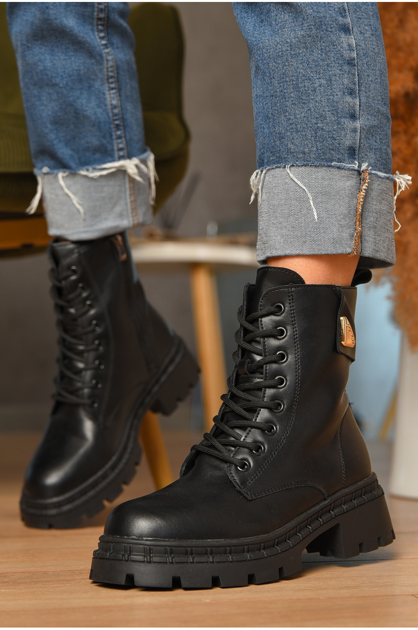 Ботинки женские зимние черного цвета Z 8-1 208052