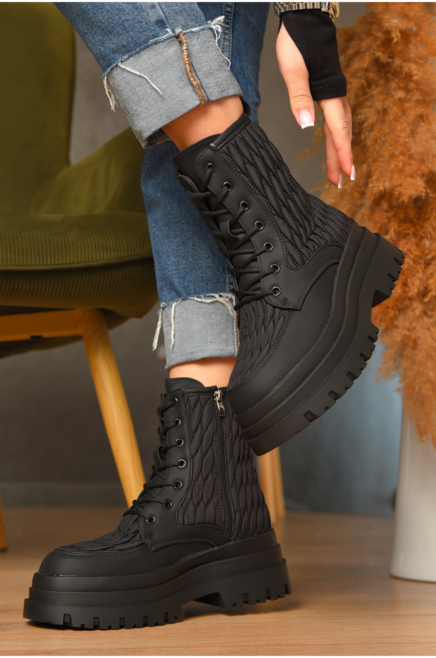 Ботинки женские зимние черного цвета Z 36-1 208070