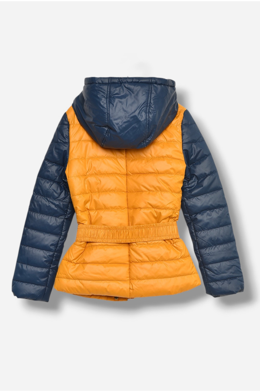 Куртка детская для девочки демисезонная горчичного цвета 1643 208071