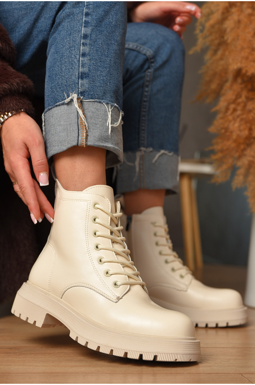 Ботинки женские зимние светло-бежевого цвета С103-2 208075