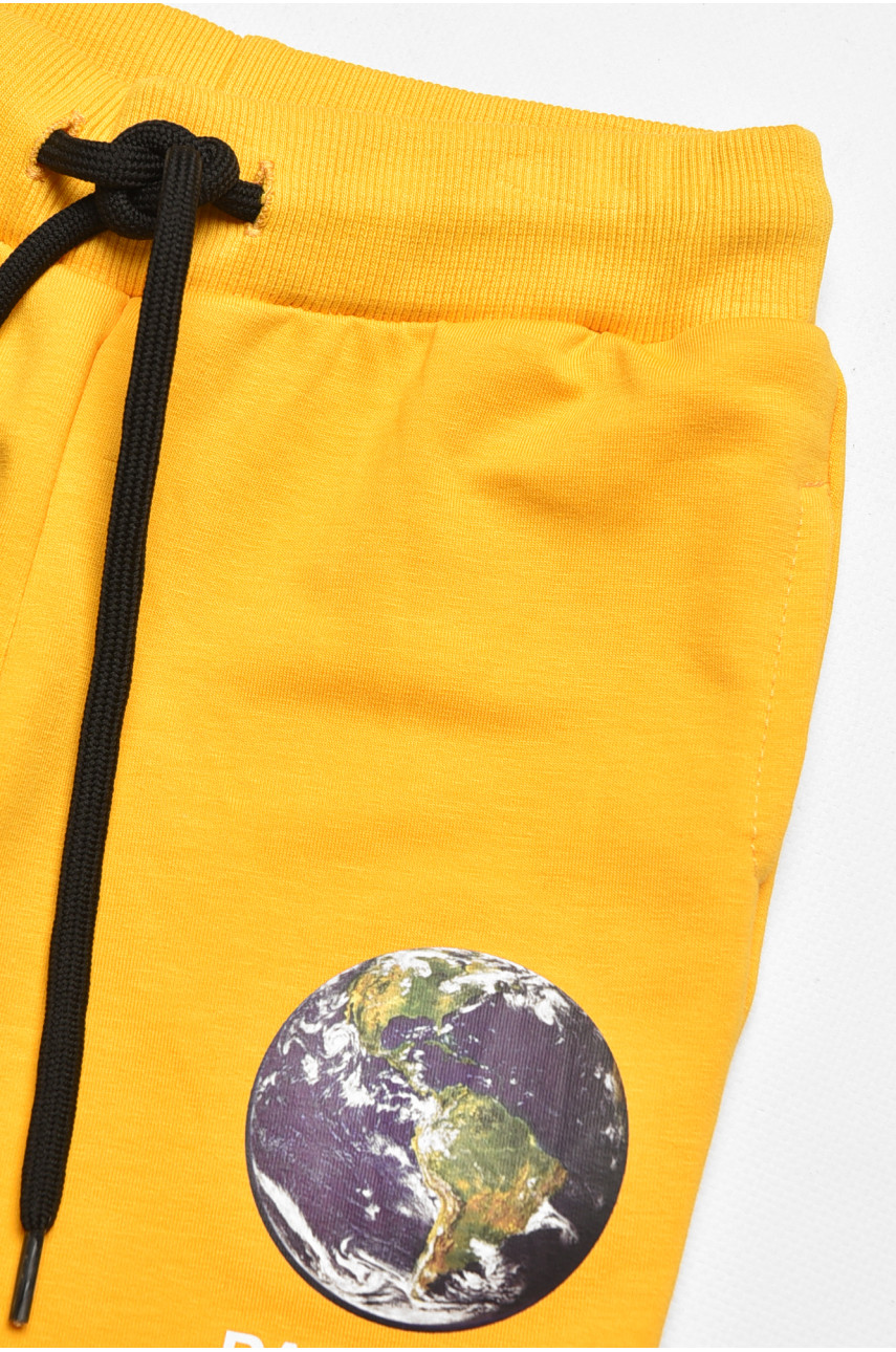 Спортивные штаны для девочки желтого цвета 208078