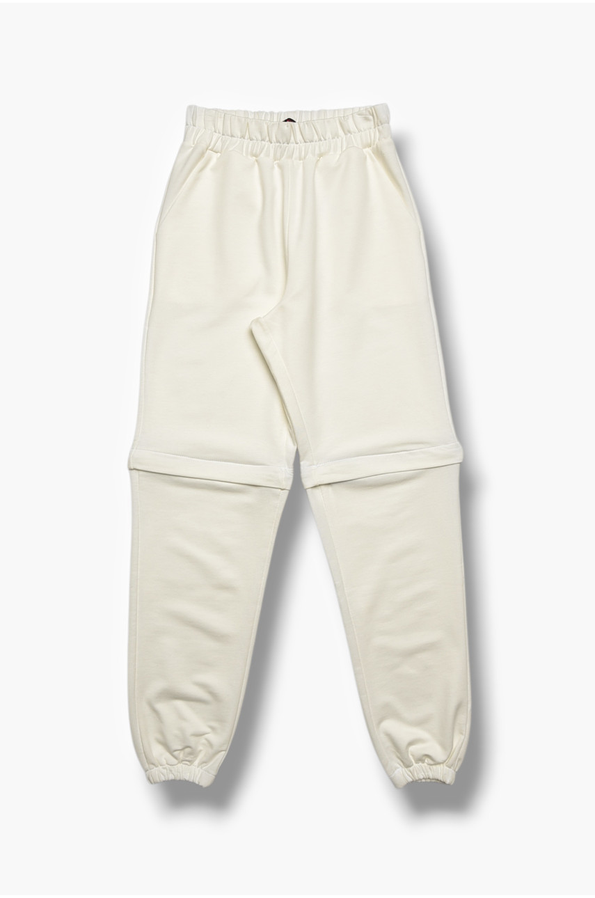 Спортивные штаны для девочки белого цвета 208081