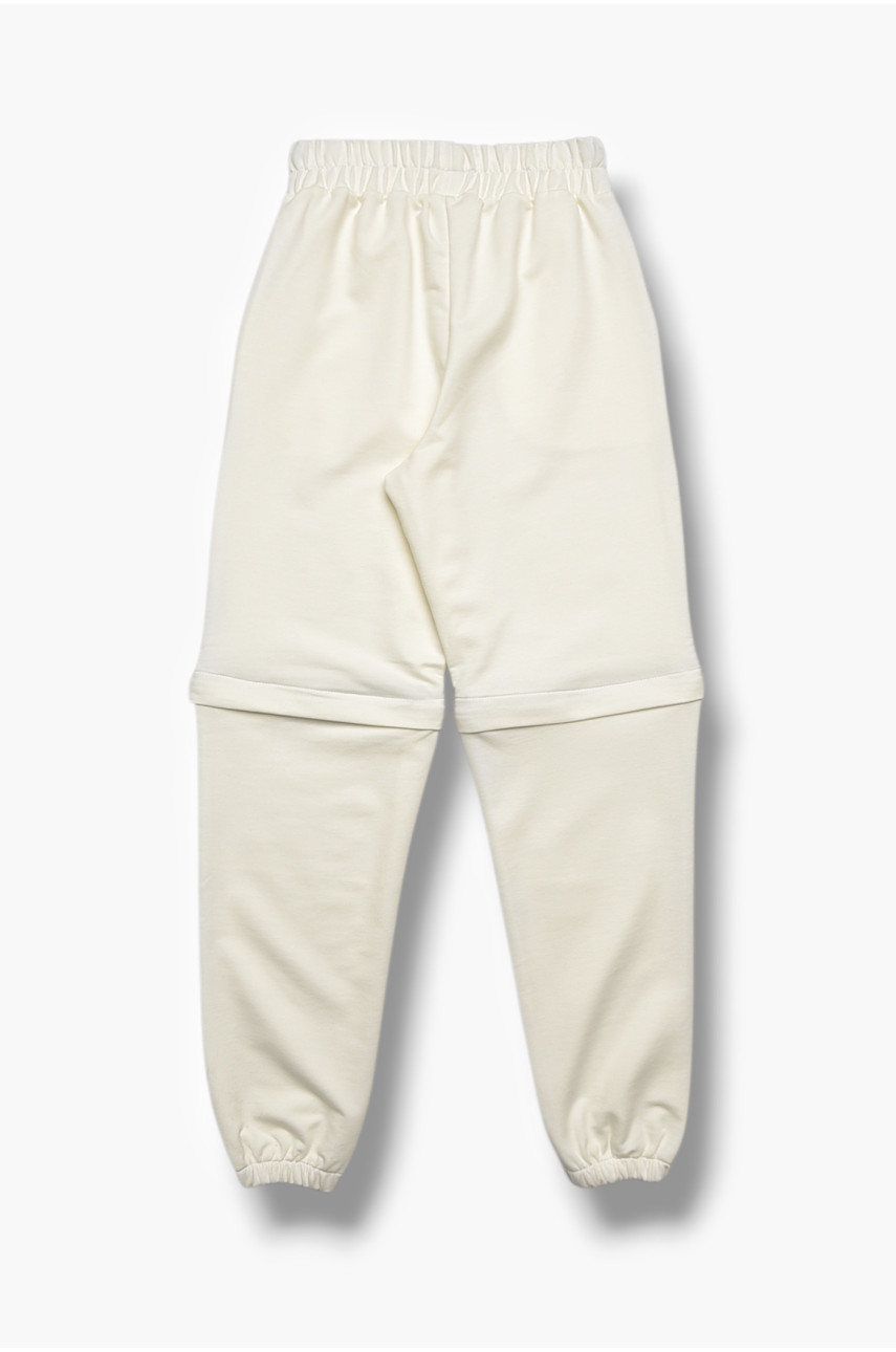 Спортивные штаны для девочки белого цвета 208081